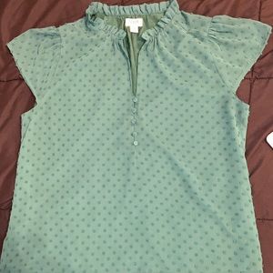 Dark green J.crew Work Blouse